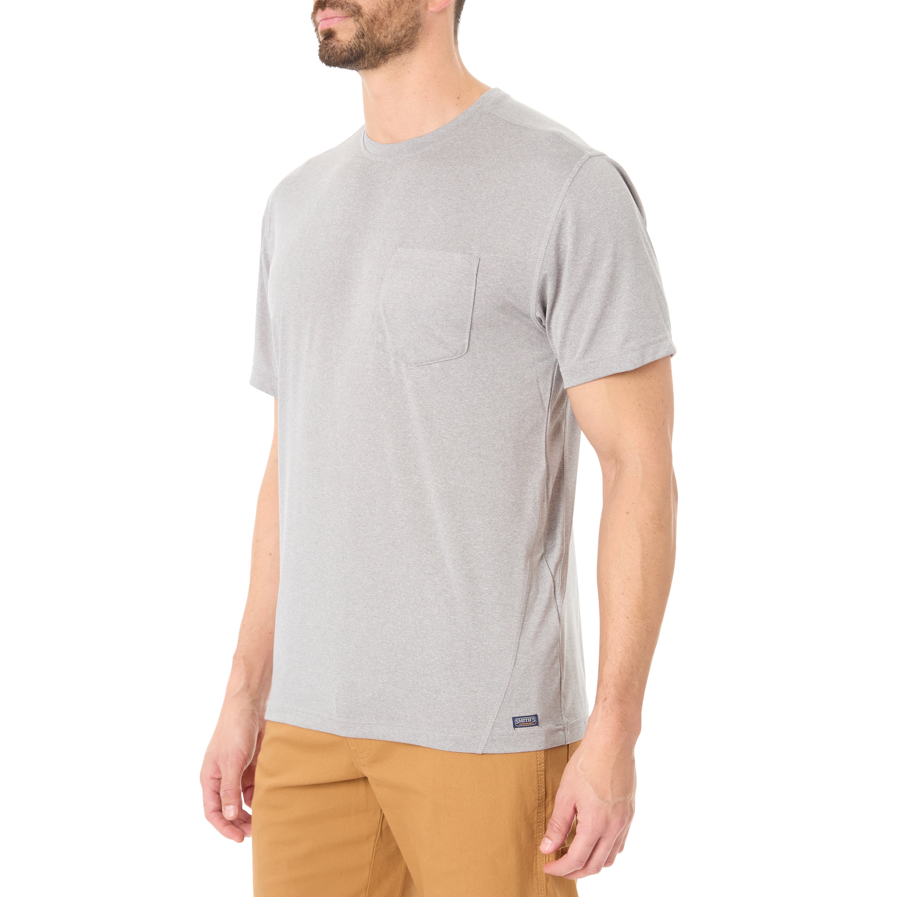  Smith's Workwear Performance Pocket Tee - Laser Yellow - Bonton