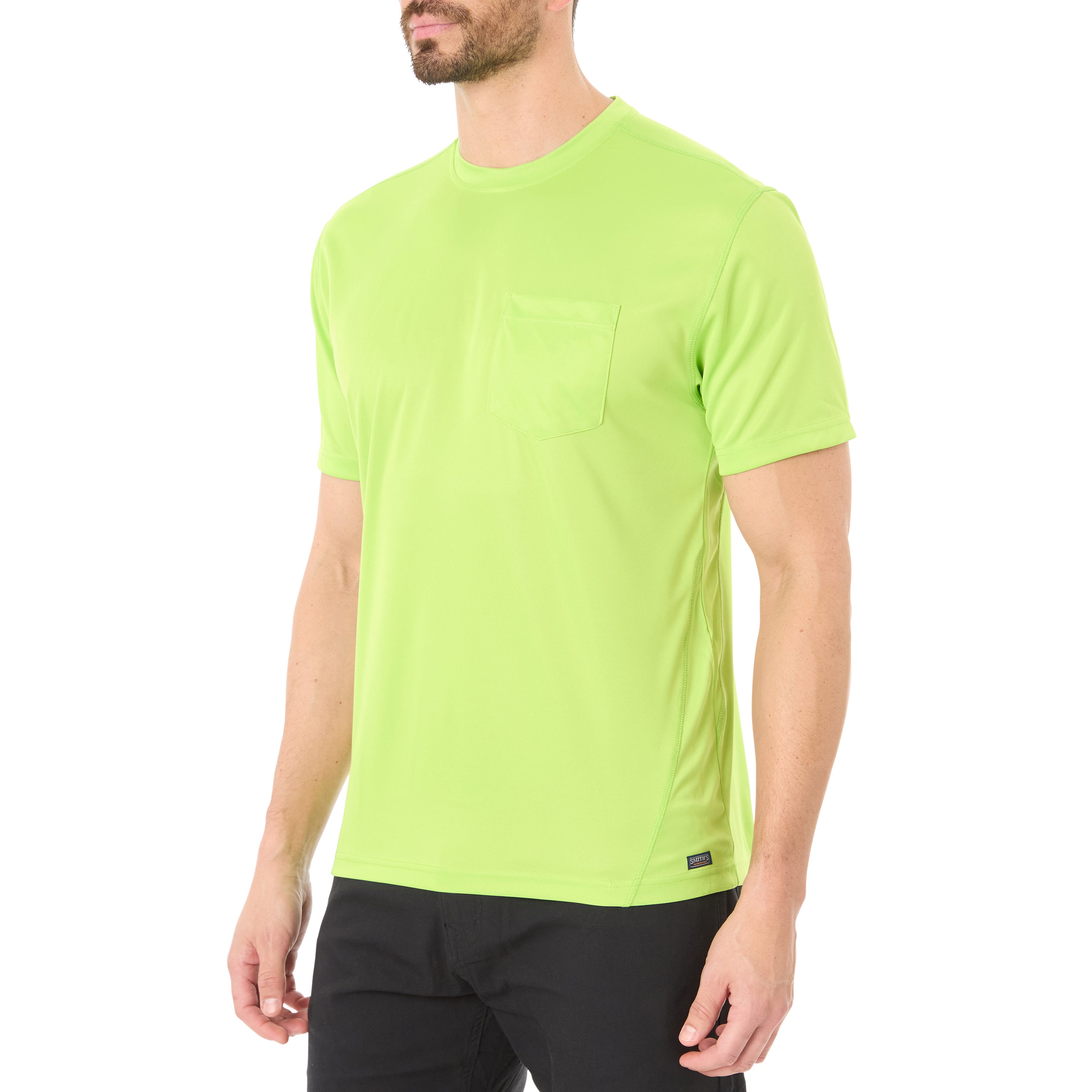  Smith's Workwear Performance Pocket Tee - Lime - Bonton