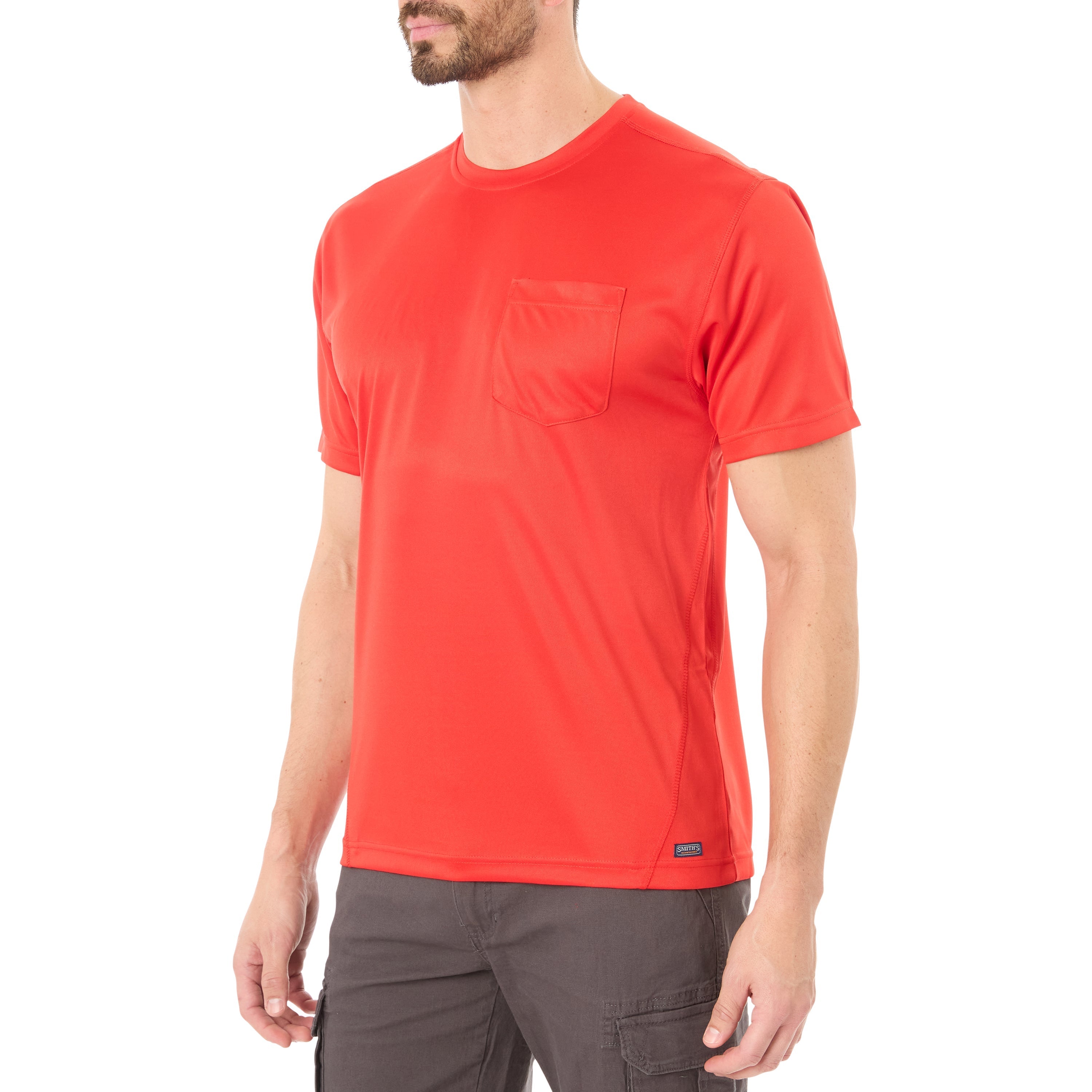  Smith's Workwear Performance Pocket Tee - Laser Orange - Bonton