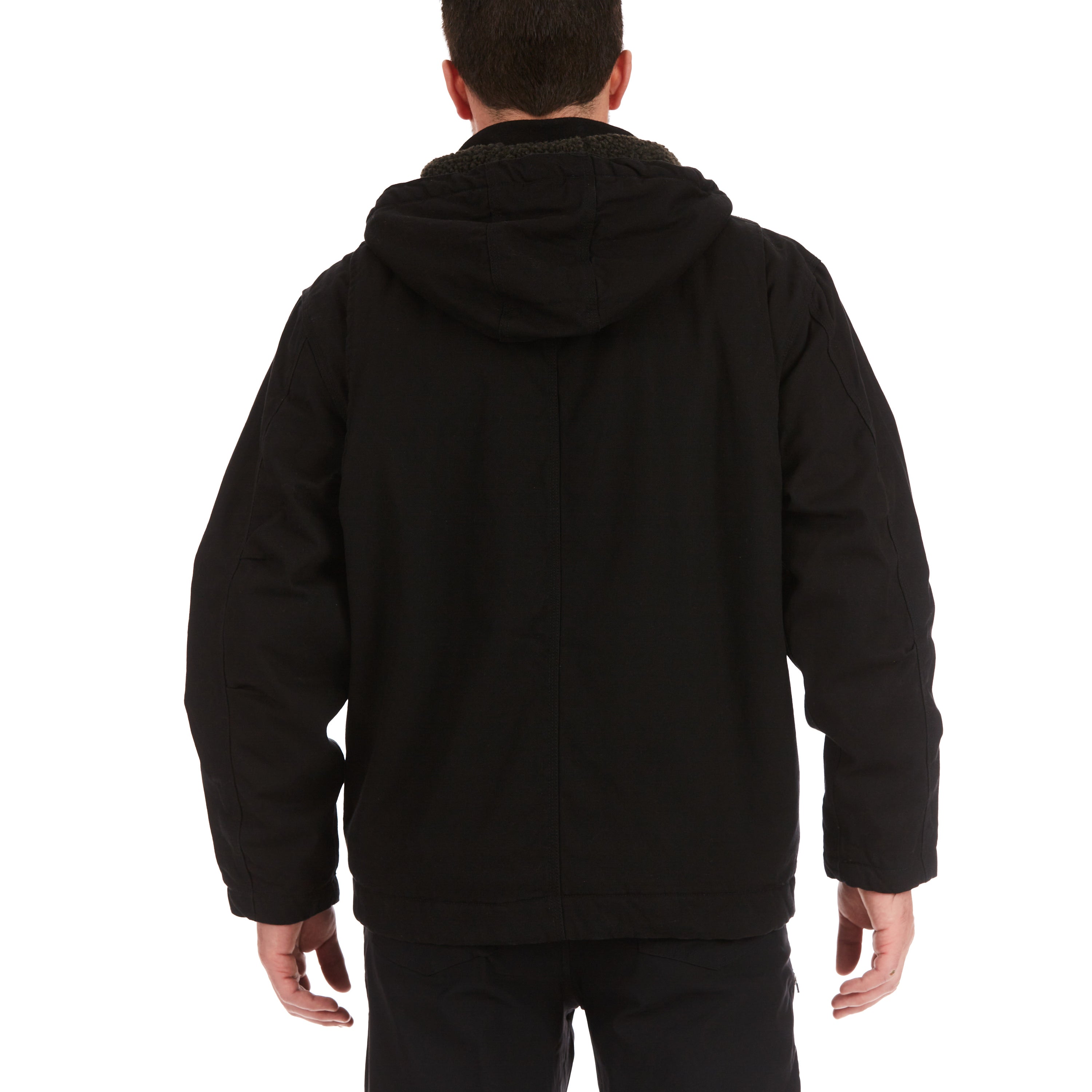  Smith's Workwear Sherpa-Lined Duck Work Jacket - Black - Bonton