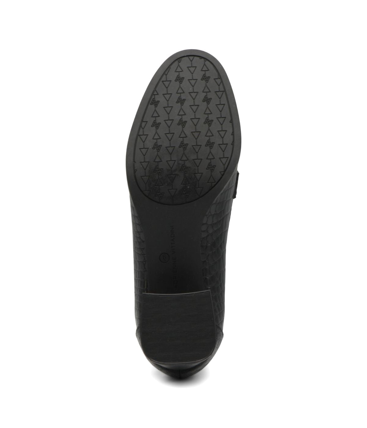 Sabre Detailed Block Heel Loafer Black-Cp