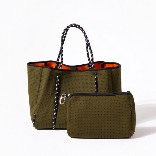 Safari Green Set - Everyday Tote And Pouch