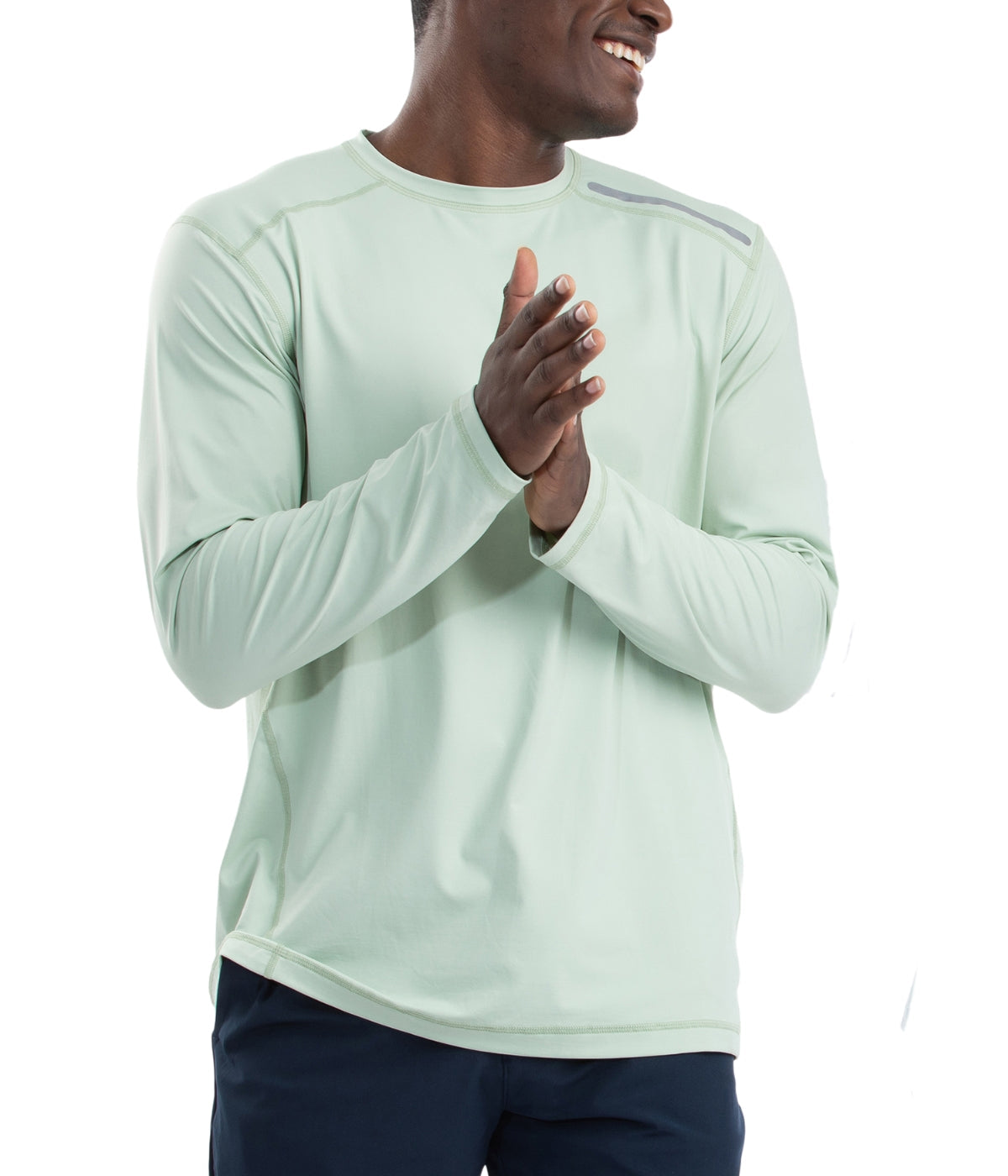  BloqUV BloqUV Men's UPF 50+ Sun Protection Long Sleeve Jet Tee Top - Sage - Bonton