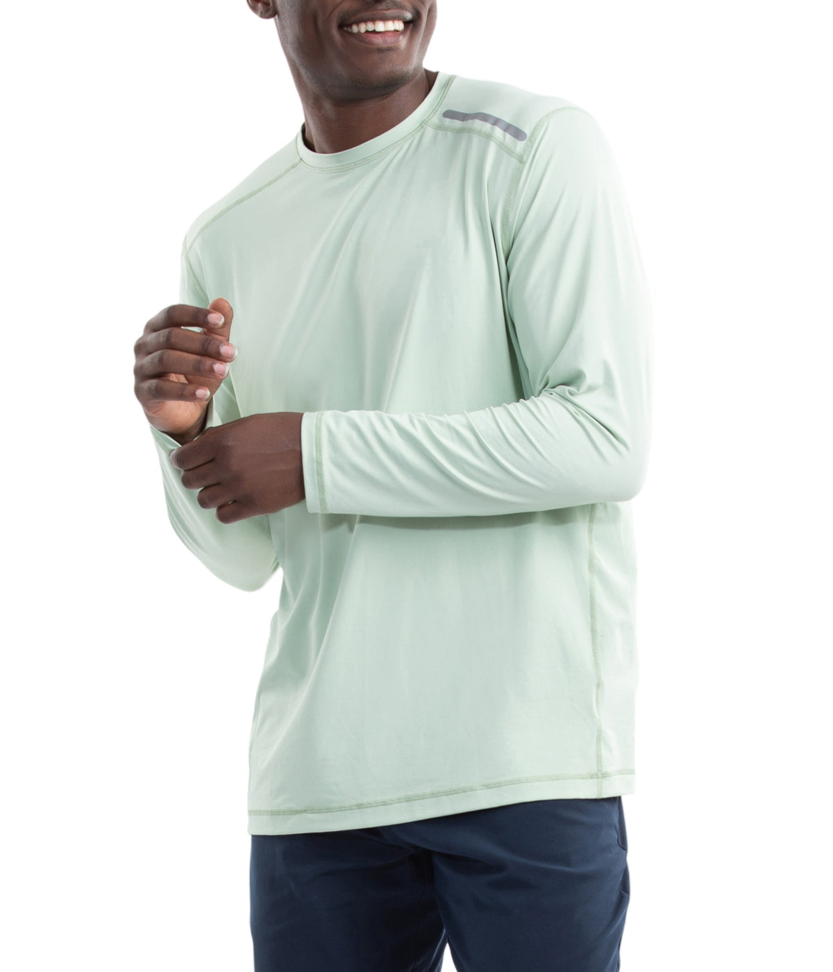  BloqUV BloqUV Men's UPF 50+ Sun Protection Long Sleeve Jet Tee Top - Sage - Bonton