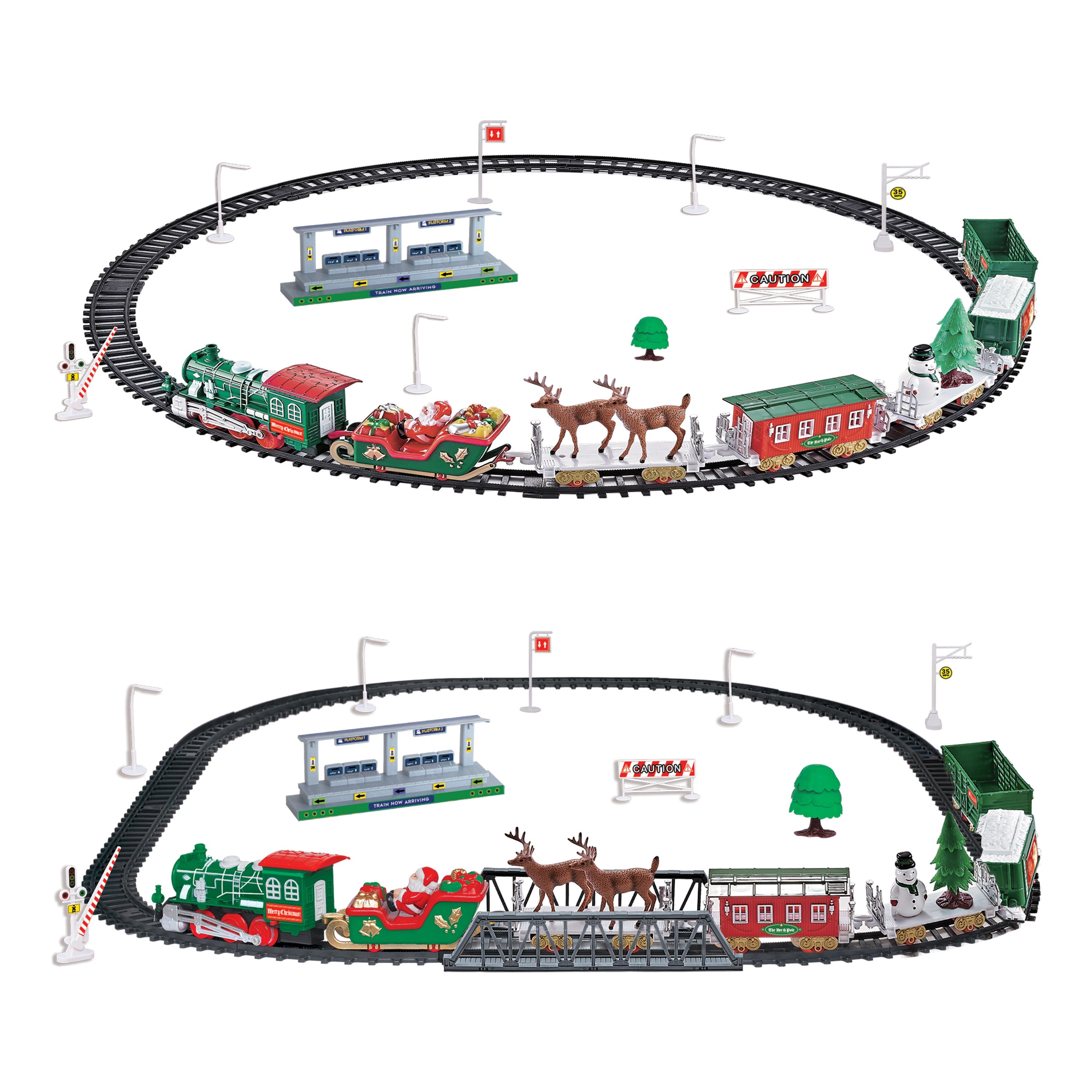  HobbyTron Santa's Choo Choo Train -  Christmas Train Set - Default Title - Bonton