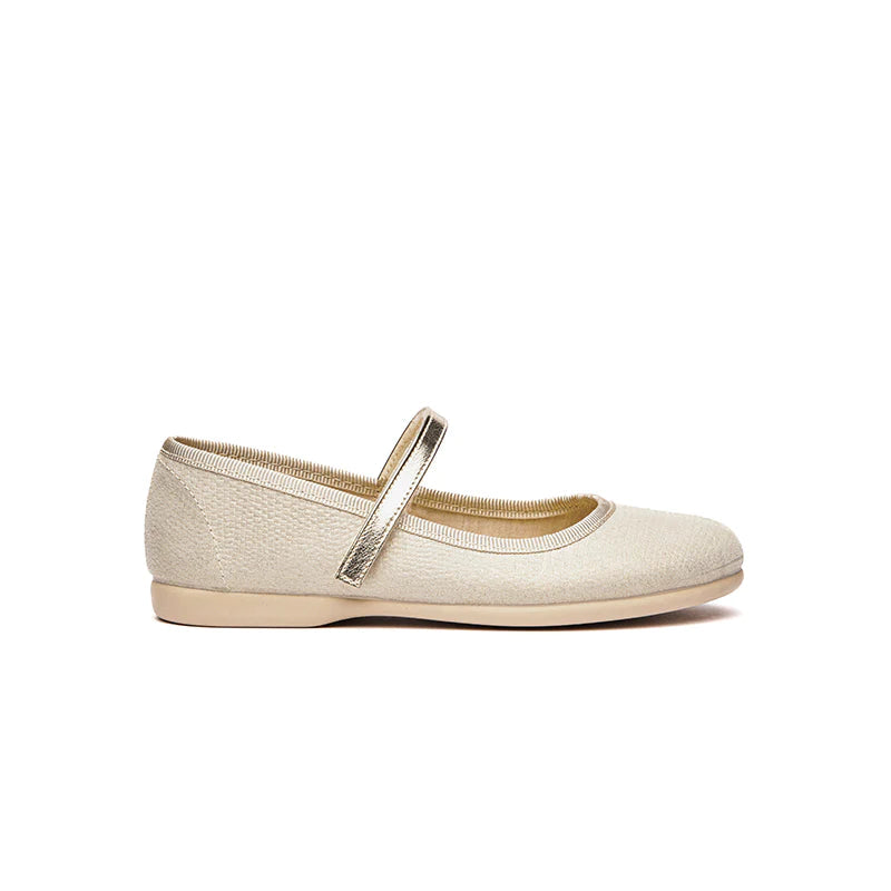  Childrenchic Classic Canvas Mary Janes - Gold - Bonton