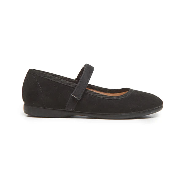  Childrenchic Classic Suede Mary Janes in Black - Black - Bonton