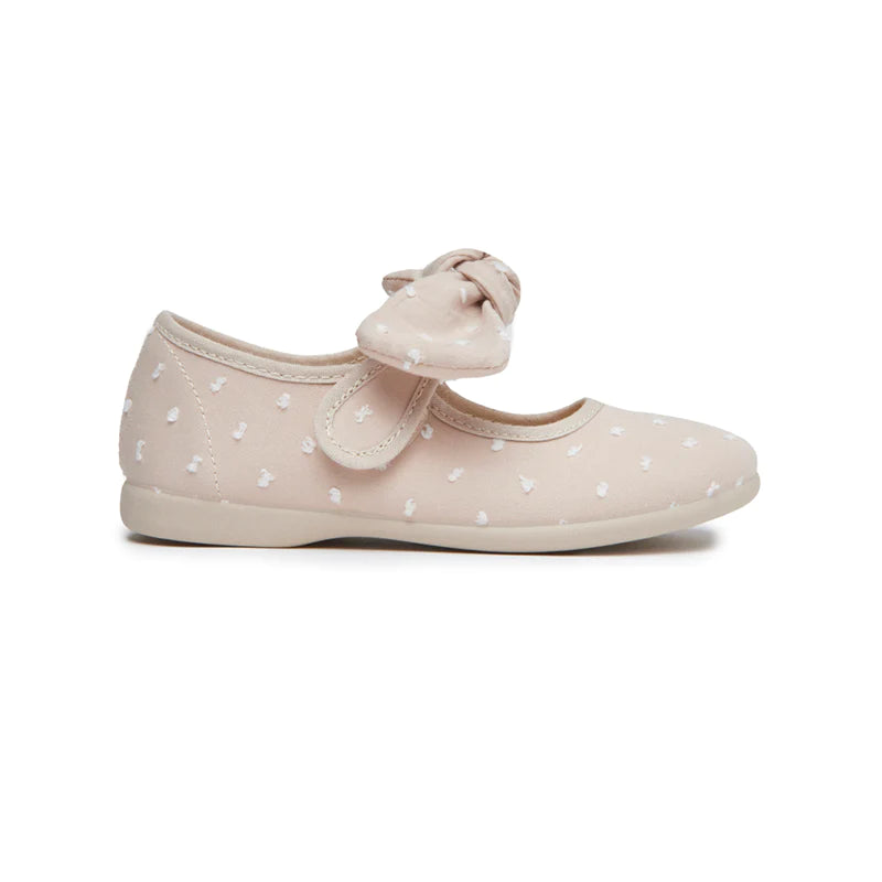  Childrenchic Swiss-Dot Bow Mary Janes - Camel - Bonton