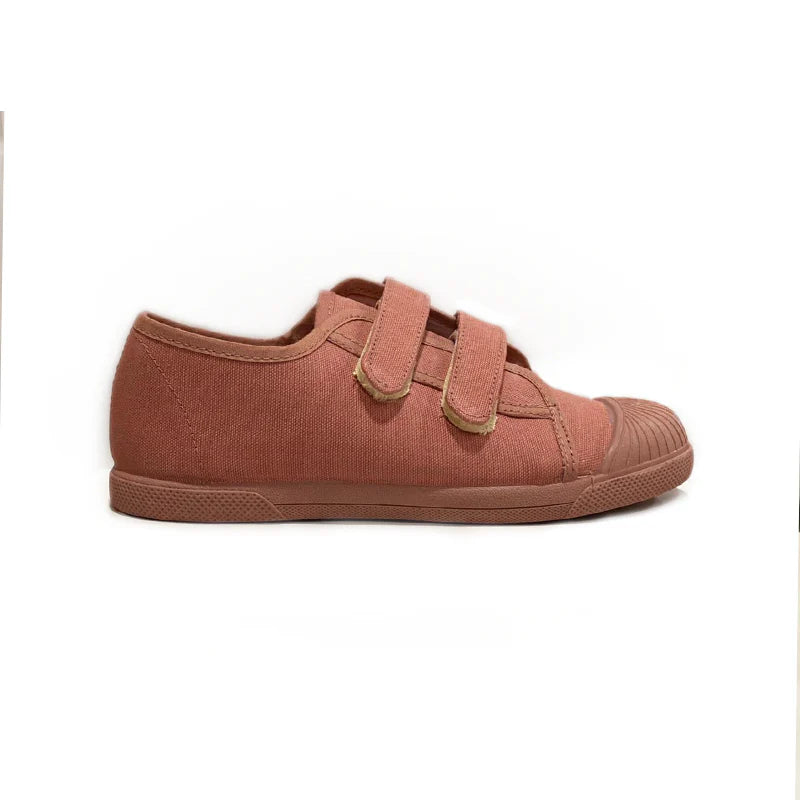  Childrenchic Canvas Double Sneaker - Rosewood - Bonton