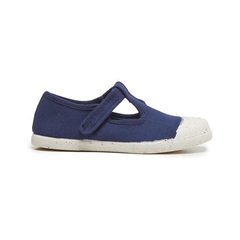  Childrenchic Eco-Friendly T-Band Sneakers - Navy - Bonton