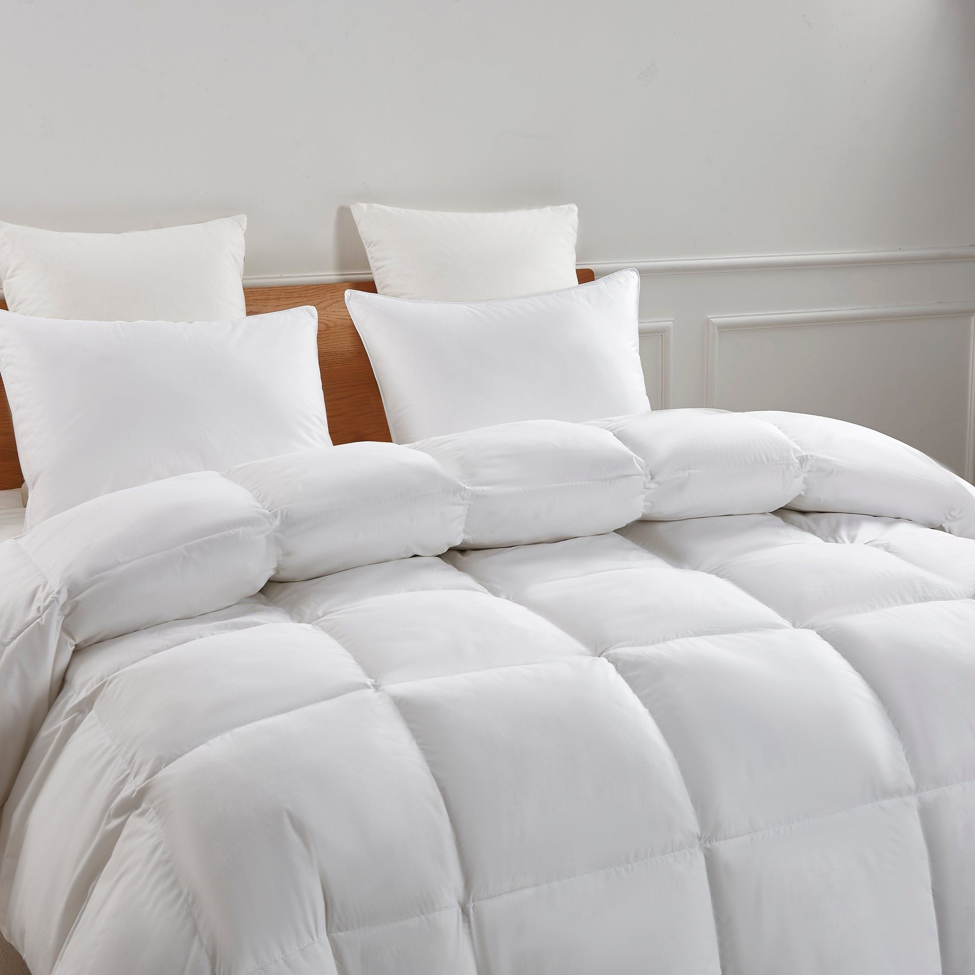  Serta All Seasons 90/10 Goose Feather/Down Fiber Comforter - White - Bonton