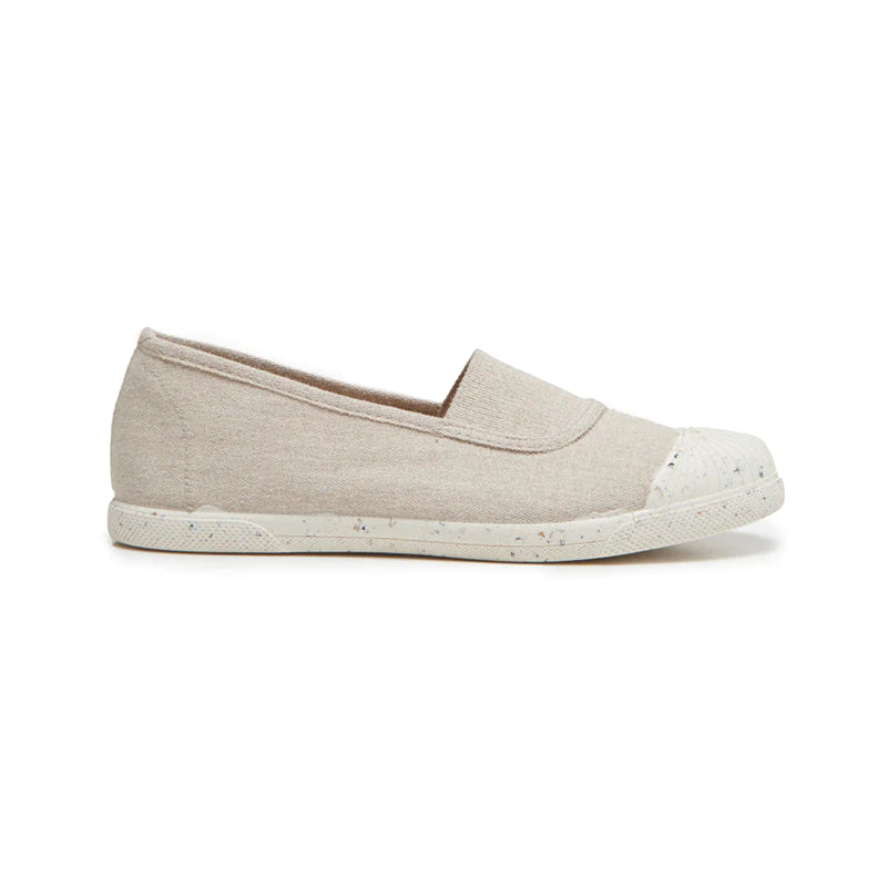  Childrenchic Eco-Friendly Canvas With Elastic Slip-On - Taupe - Bonton