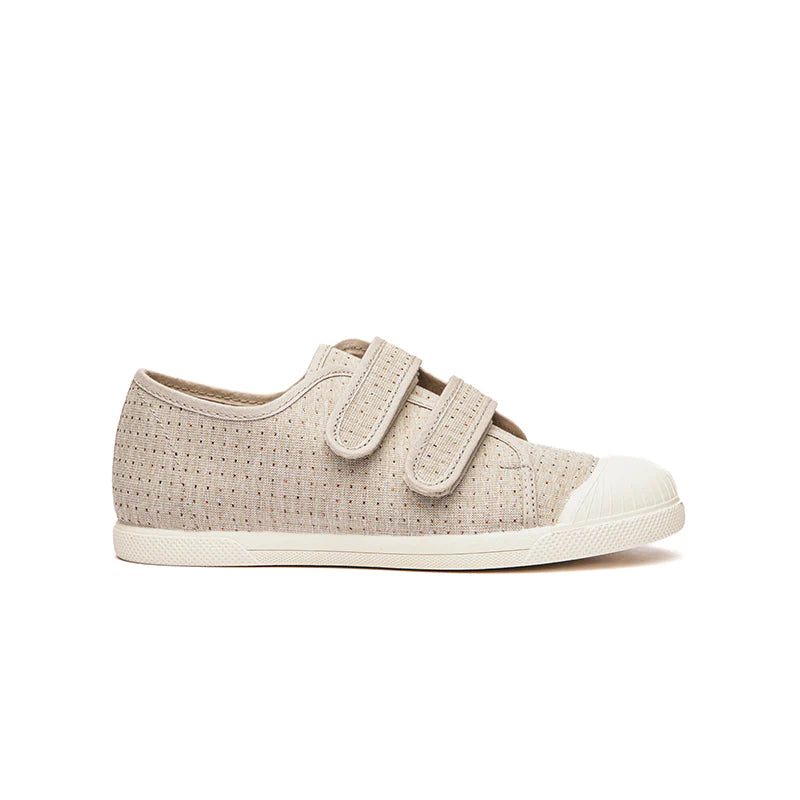  Childrenchic Shimmer Dots Double Sneaker - Taupe - Bonton