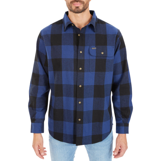 Pocket Flannel Button-Up Shirt