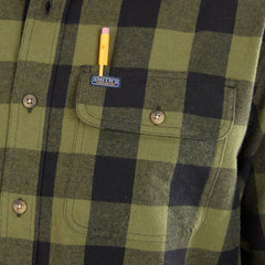 Pocket Flannel Button-Up Shirt