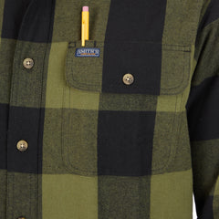 Pocket Flannel Button-Up Shirt