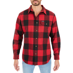 Pocket Flannel Button-Up Shirt