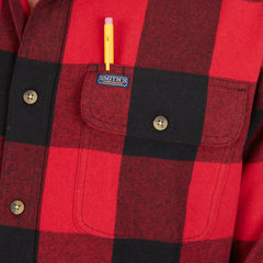 Pocket Flannel Button-Up Shirt