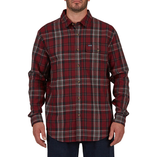 Plaid Pocket Flannel Button-Up Shirt