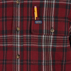 Plaid Pocket Flannel Button-Up Shirt