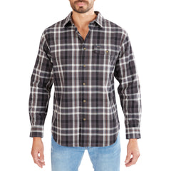 Plaid Pocket Flannel Button-Up Shirt