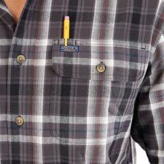 Plaid Pocket Flannel Button-Up Shirt