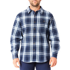 Plaid Pocket Flannel Button-Up Shirt