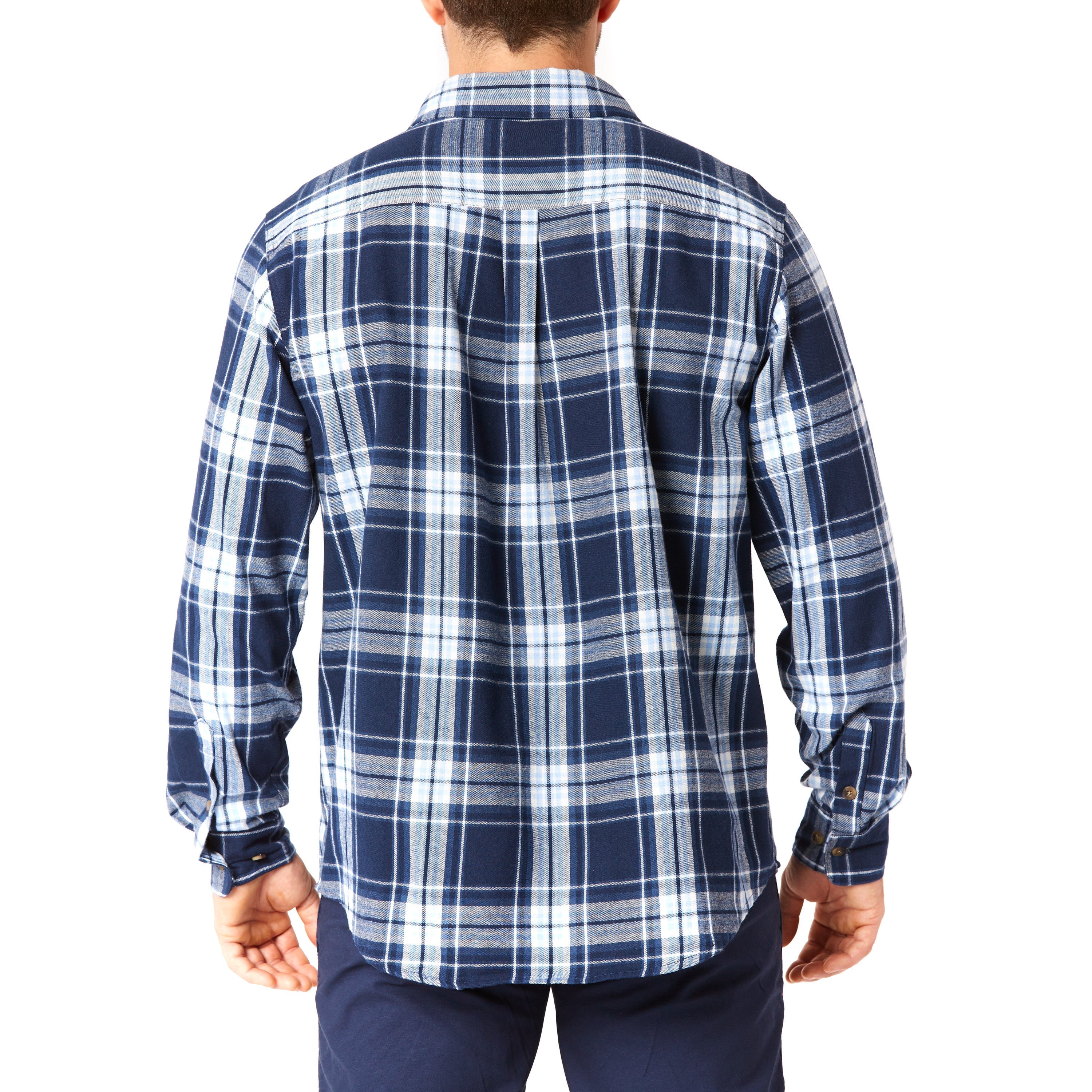  Smith's Workwear Plaid Pocket Flannel Button-Up Shirt - Russett-349 - Bonton