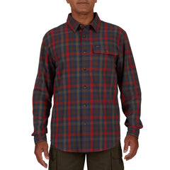 Plaid Pocket Flannel Button-Up Shirt