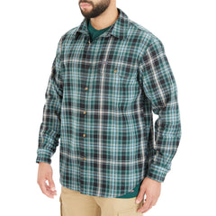 Plaid Pocket Flannel Button-Up Shirt