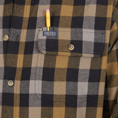 Plaid Pocket Flannel Button-Up Shirt