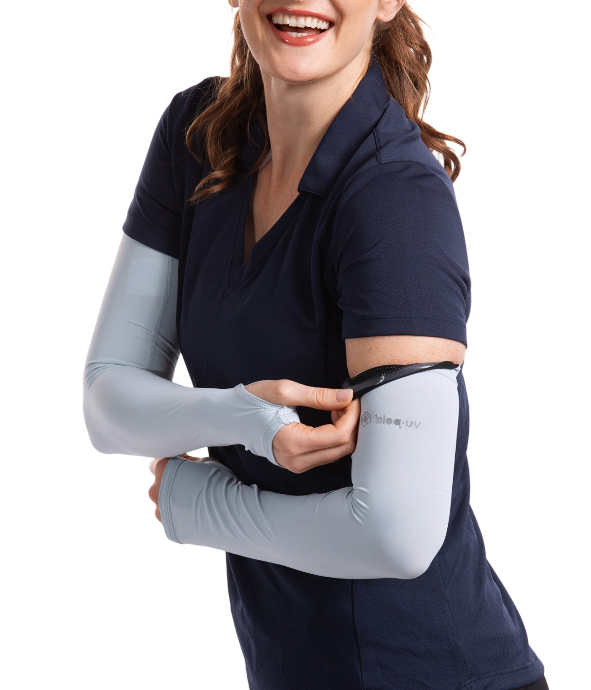  BloqUV BloqUV Unisex UPF 50+ Sun Protection Unisex Sleeves - Soft Gray - Bonton