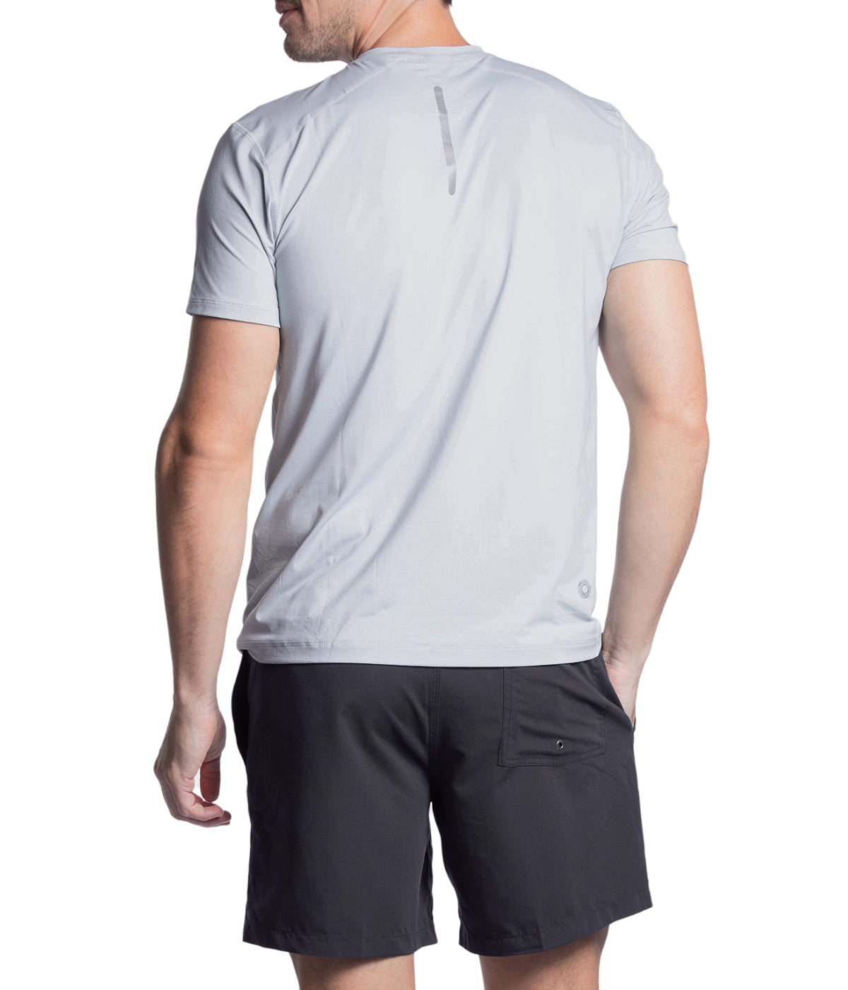  BloqUV BloqUV Men's UPF 50+ Sun Protection Short Sleeve Crew Neck Top - Soft Gray - Bonton