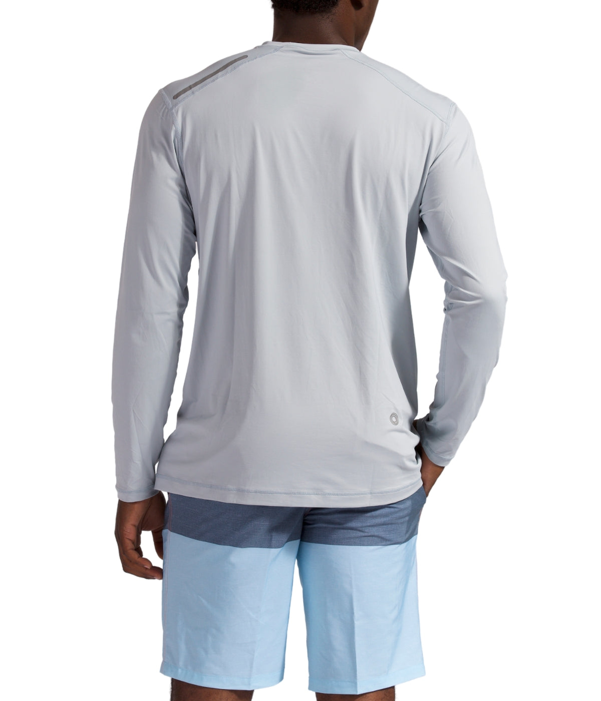  BloqUV BloqUV Men's UPF 50+ Sun Protection Long Sleeve Jet Tee Top - Soft Gray - Bonton