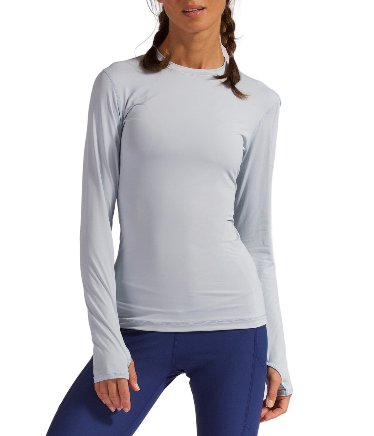  BloqUV BloqUV Women's UPF 50+ Sun Protection Long Sleeve Sun Shirt 24/7 Top - Soft Gray - Bonton