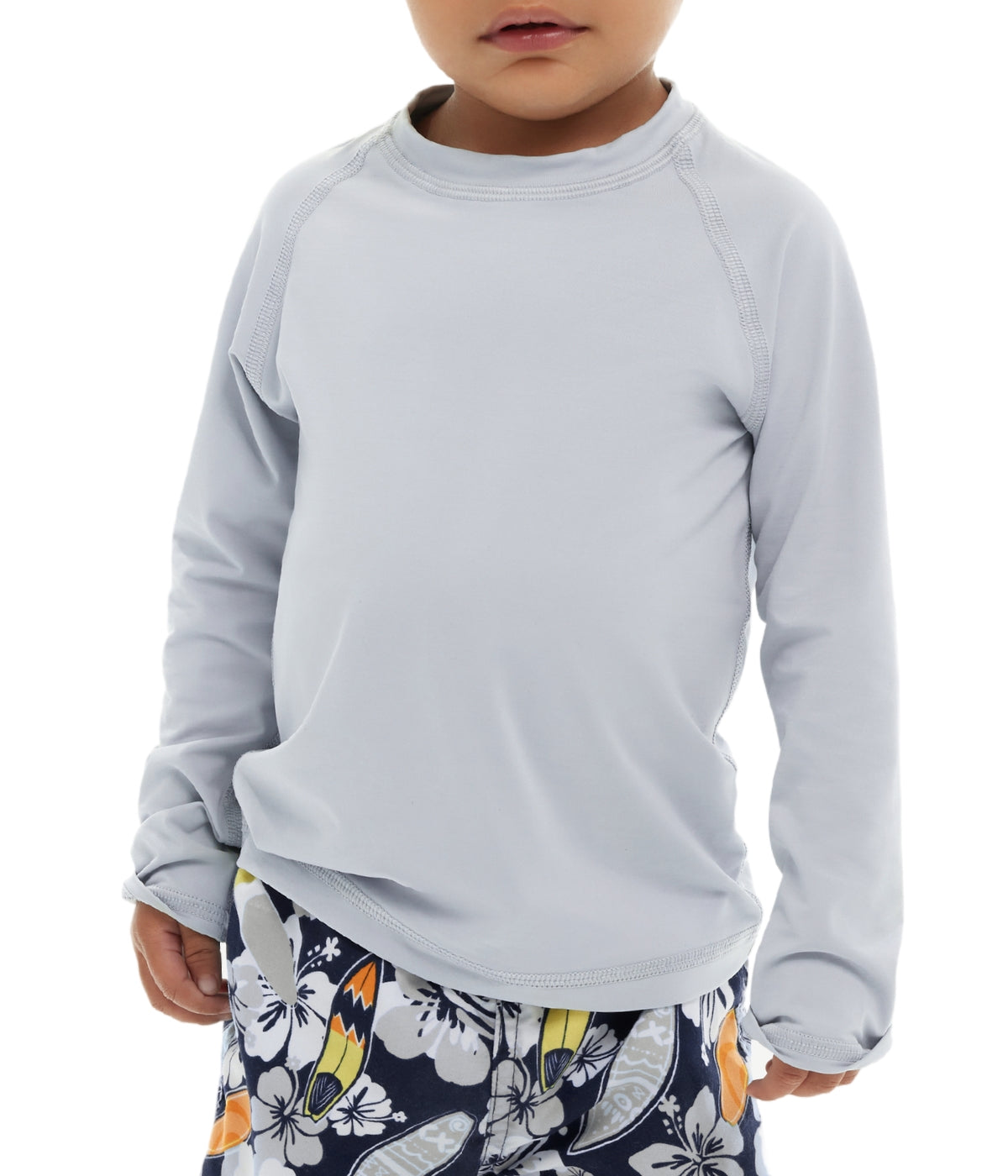  BloqUV BloqUV Toddlers' UPF 50+ Sun Protection Long Sleeve Crew Neck Top - Soft Gray - Bonton