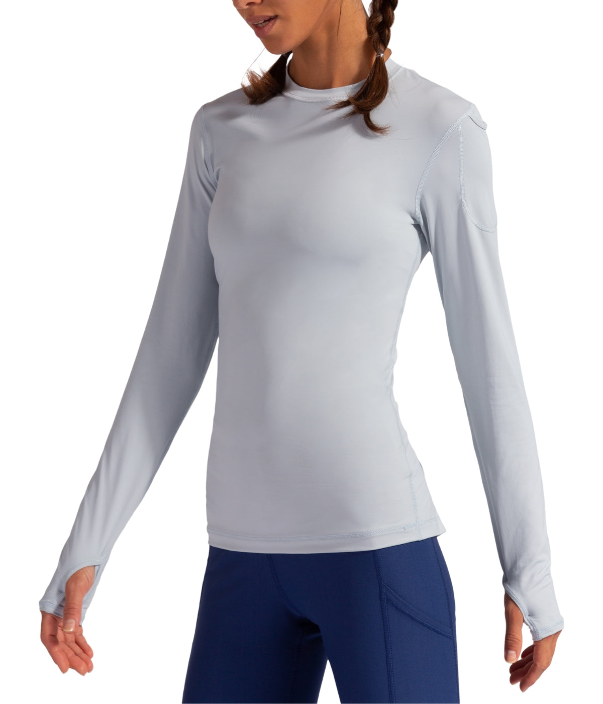  BloqUV BloqUV Women's UPF 50+ Sun Protection Long Sleeve Sun Shirt 24/7 Top - Soft Gray - Bonton