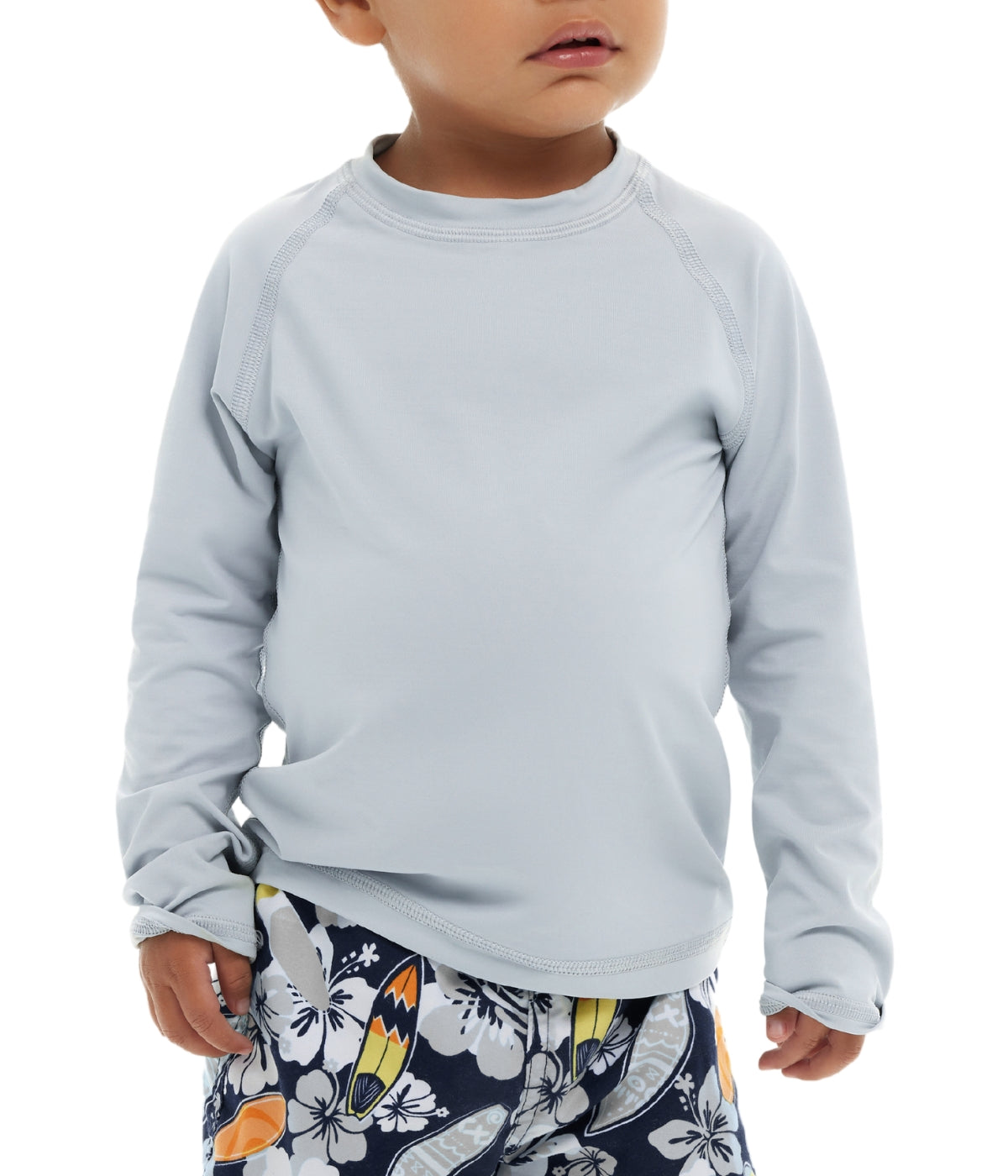  BloqUV BloqUV Toddlers' UPF 50+ Sun Protection Long Sleeve Crew Neck Top - Soft Gray - Bonton