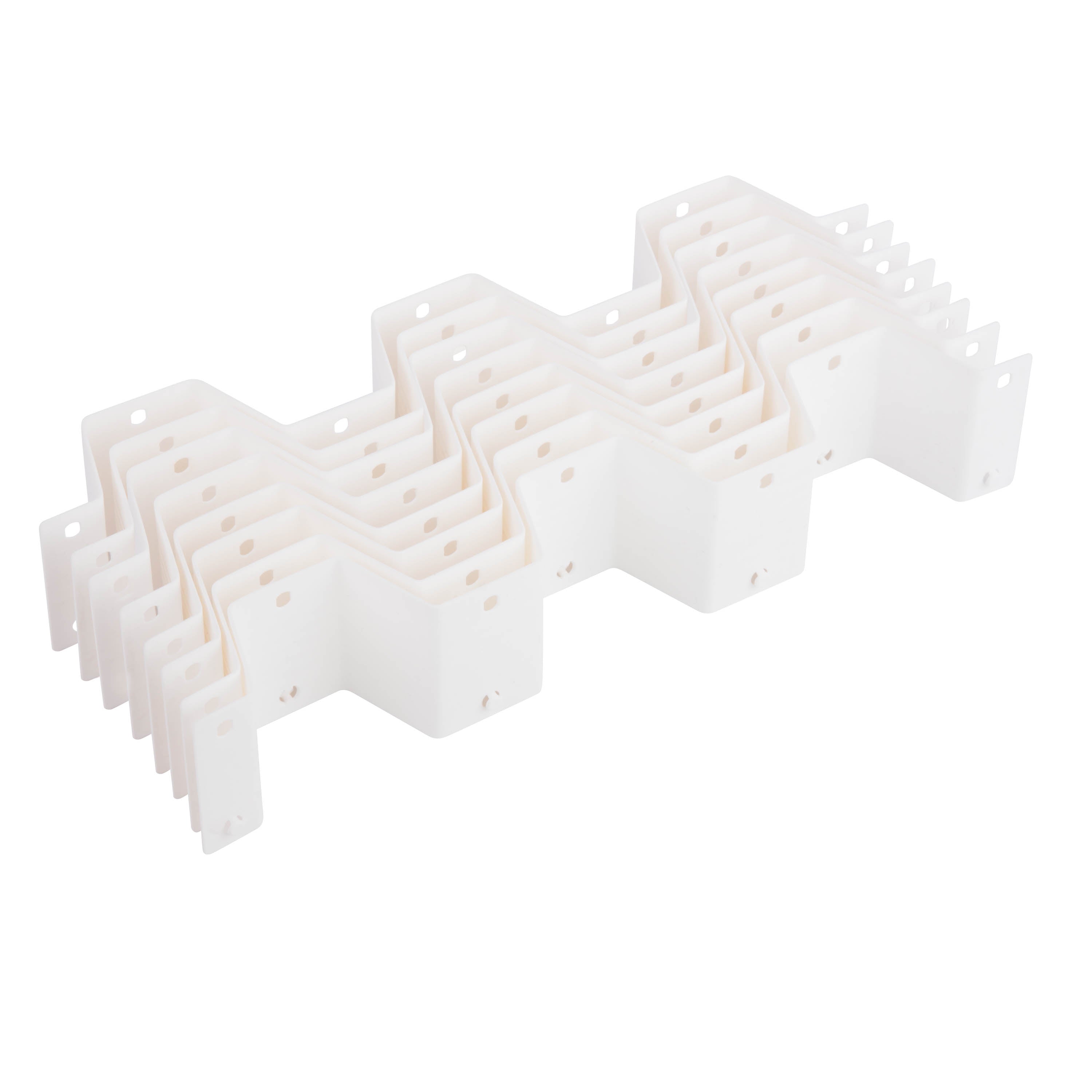  Honey-Can-Do Modular Plastic Drawer Organizer for Clothes - White - Bonton