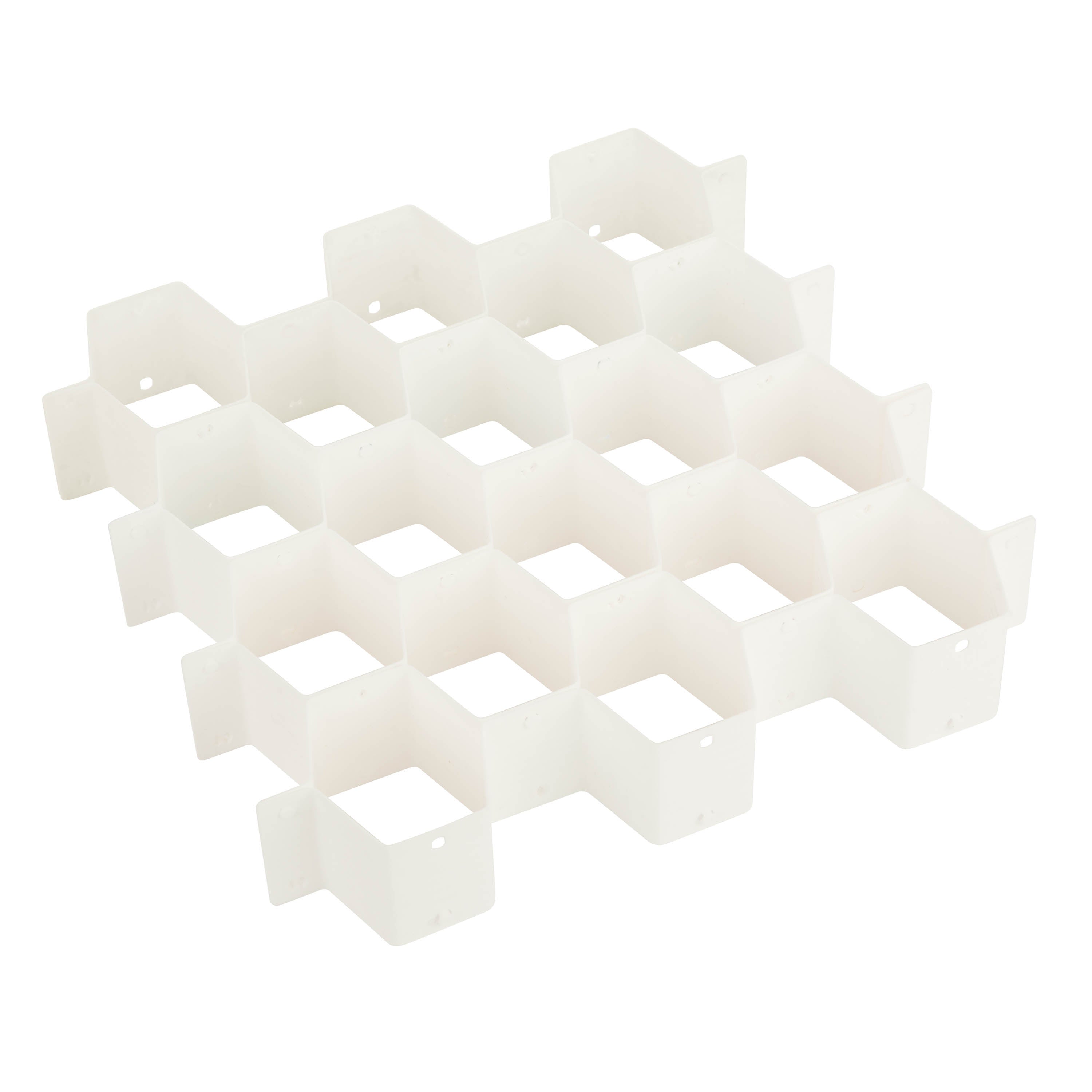  Honey-Can-Do Modular Plastic Drawer Organizer for Clothes - White - Bonton