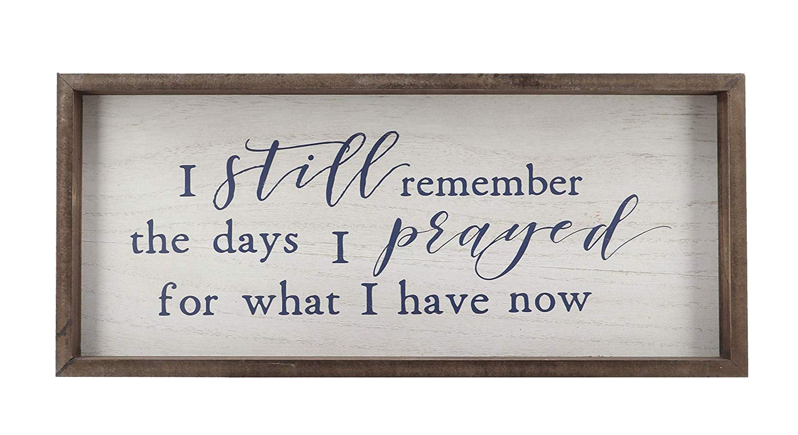  Paris Loft Peaceful Wooden Christian Prayer Sign - White/Brown - Bonton