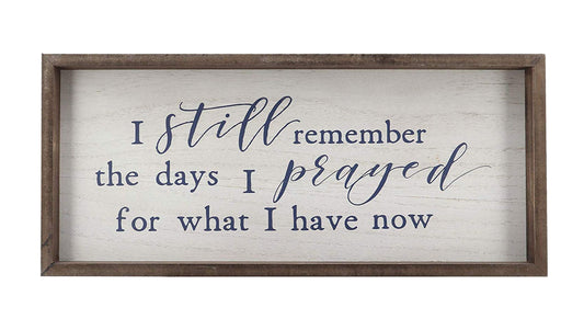 Peaceful Wooden Christian Prayer Sign