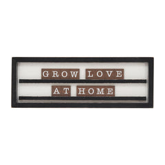 Grow Love At Home Wood Tabletop Sign