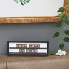 Grow Love At Home Wood Tabletop Sign