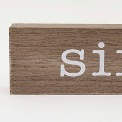 Simply Blessed Rustic Wood Block Sign