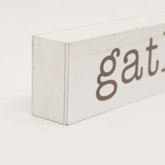 Gather Together Rustic Wood Block Sign