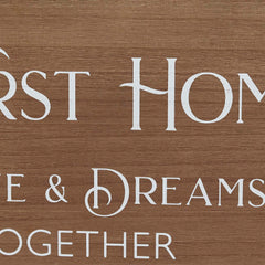 Our First Home Farmhouse Wood Wall Plaque