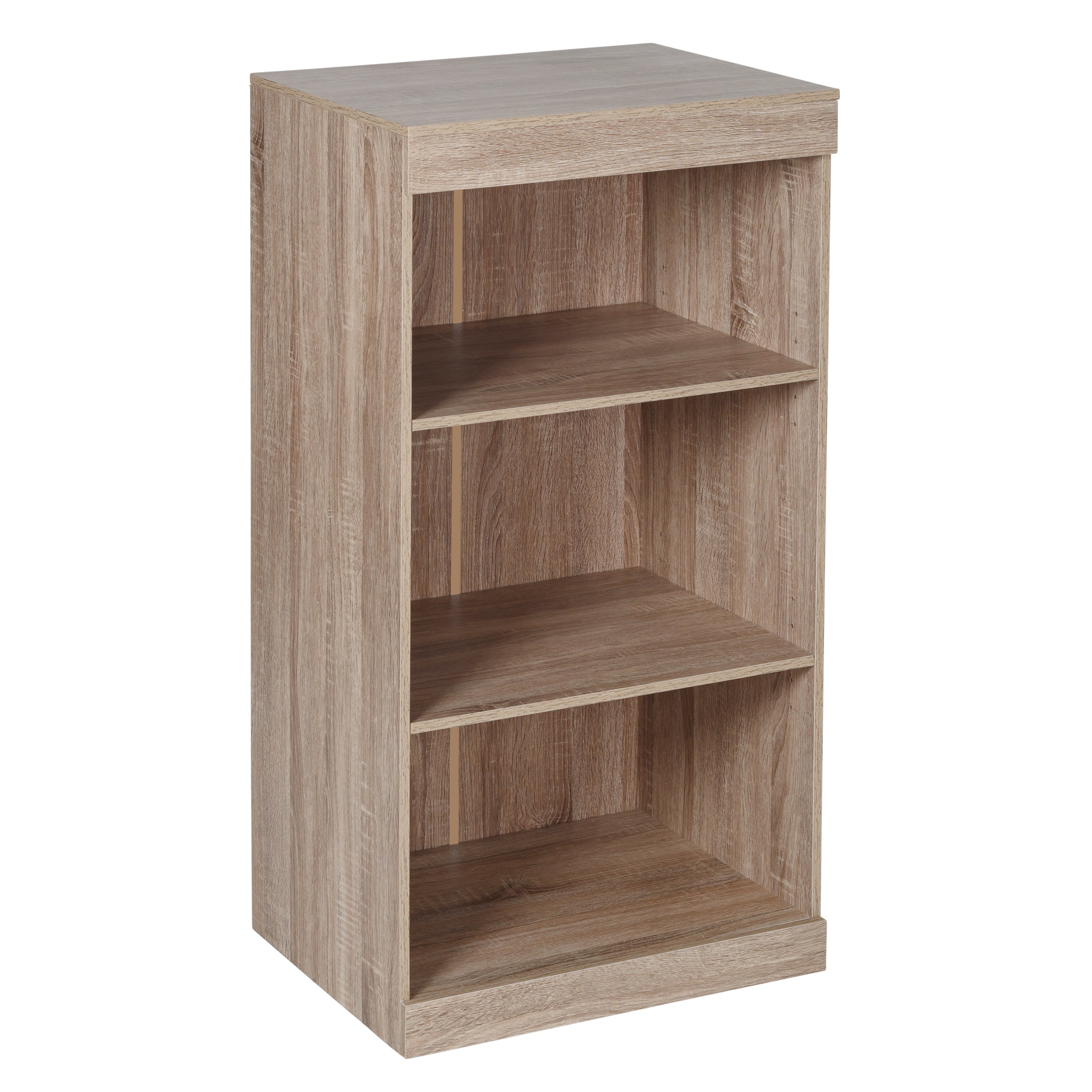  Honey-Can-Do Freestanding Stackable Shelf Unit with 3 Shelves and Wood Finish - Brown - Bonton