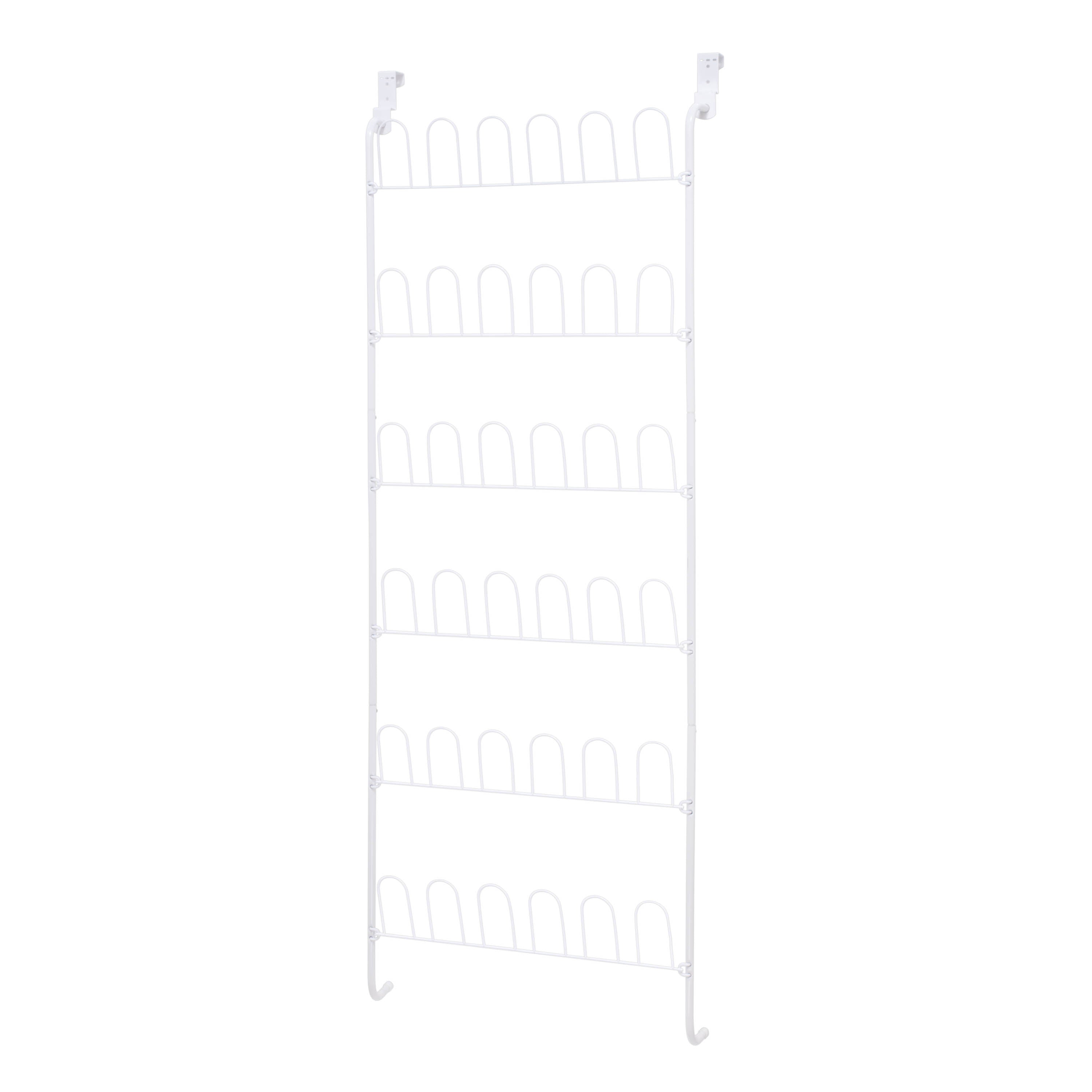  Honey-Can-Do Over the Door 18 Pair Shoe Rack - White - Bonton