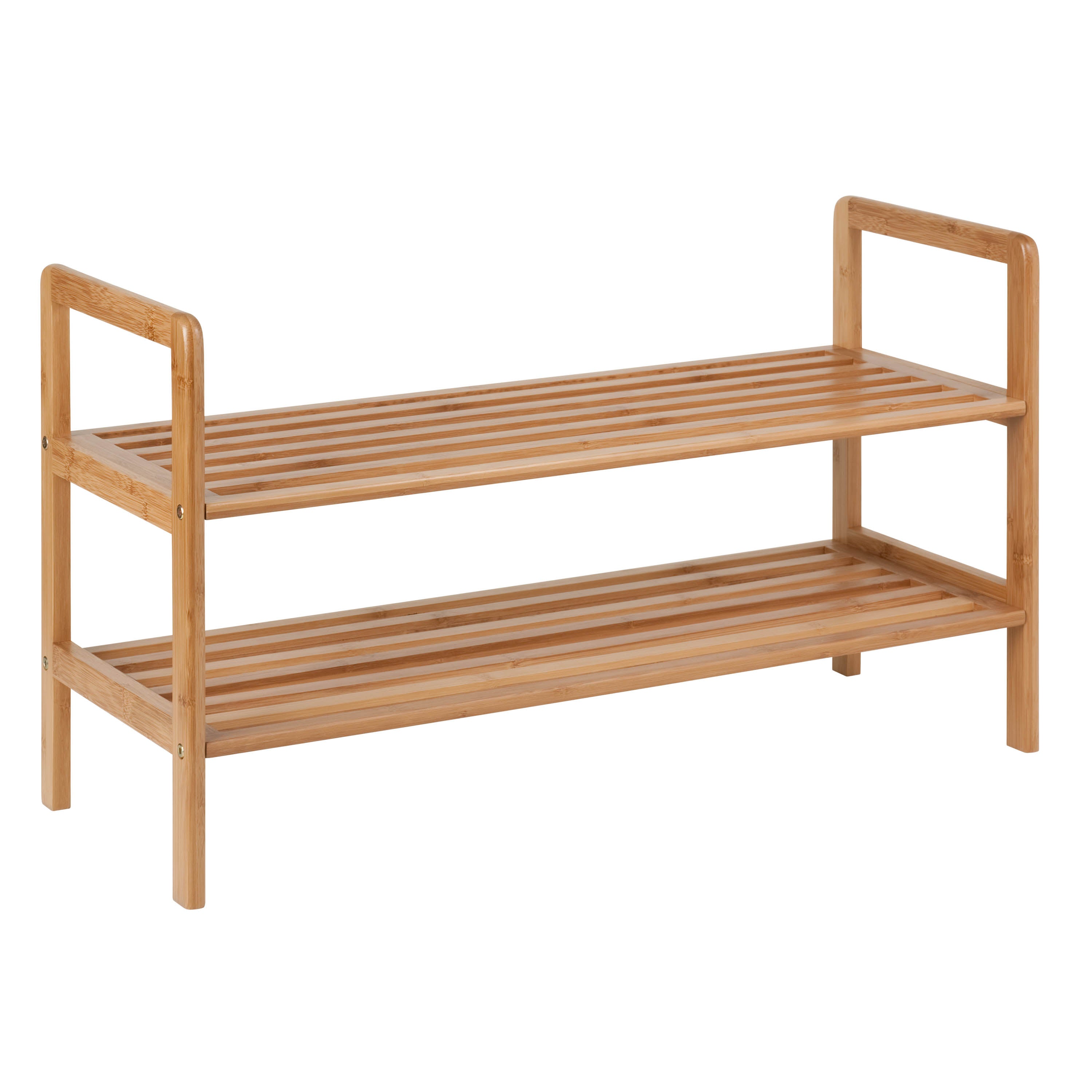  Honey-Can-Do 2-Tier Bamboo Shoe Rack - Natural - Bonton